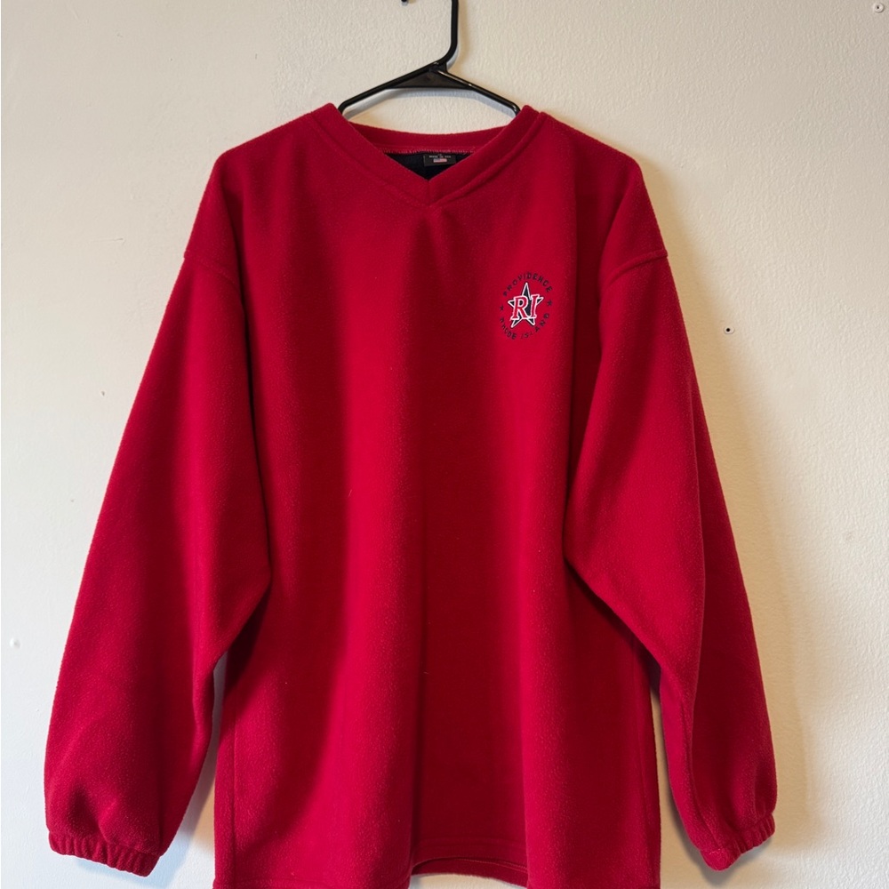 Vintage Providence University Men’s Red Embroidered Fleece Crew Neck USA Made XL